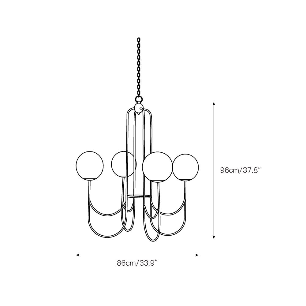 Mjolkuvyi Glass Chandelier