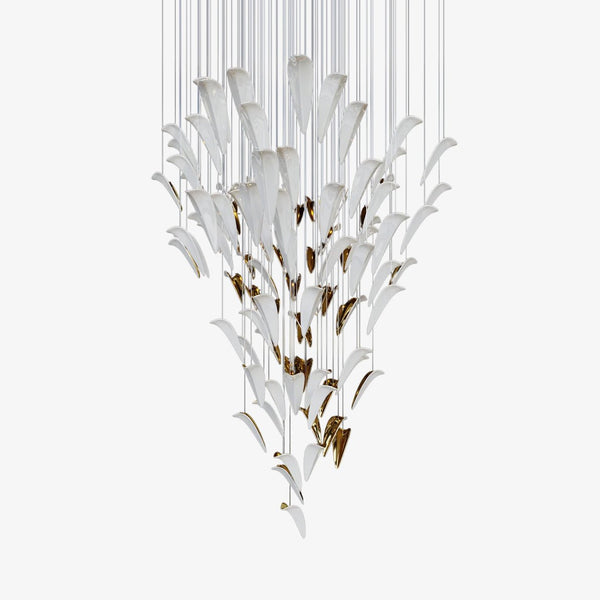 White Feather Art Deco Customize Chandelier