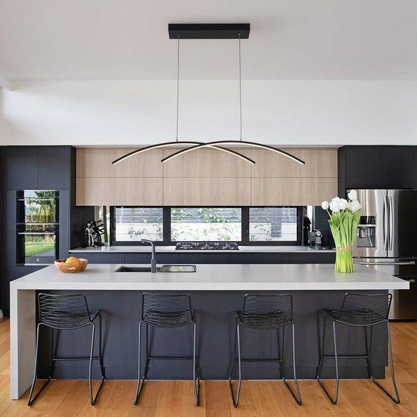 Ulfuvyr Minimalist Dimmable Arched Chandelier