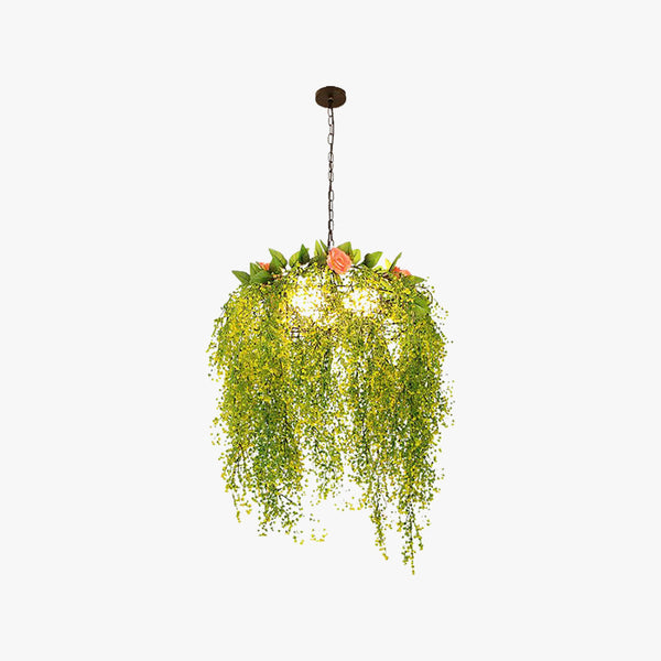 Industrial Style Green Botanical Pendant Light