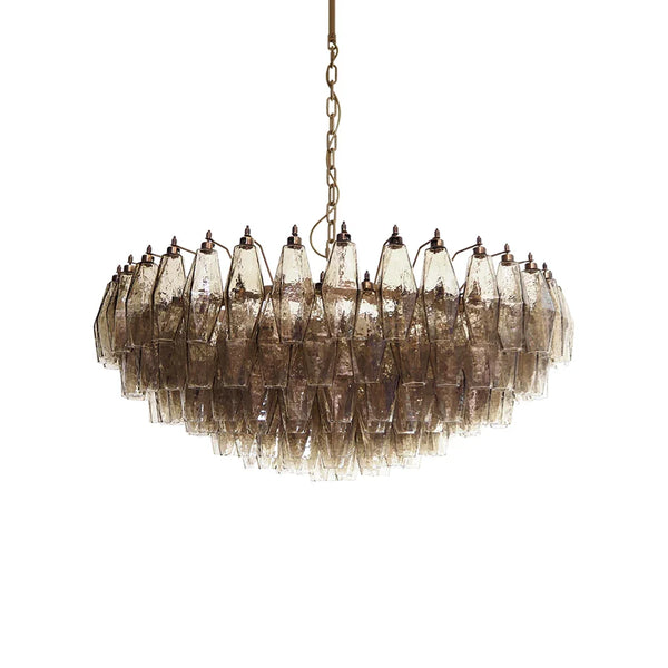 Faceted Smoked Chandelier