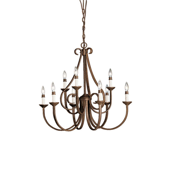 Cove Vintage Industrial Brass Chandeliers