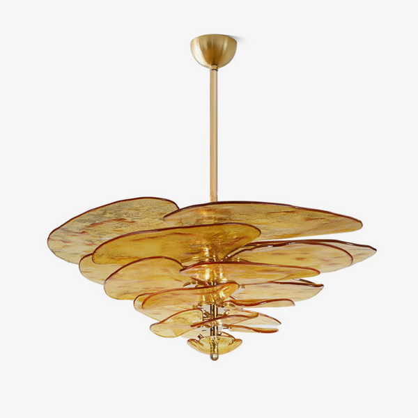 Petals Gold Murano Chandelier
