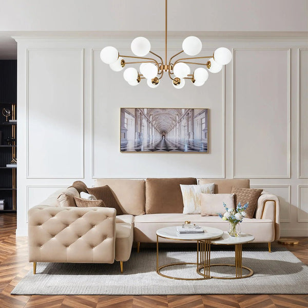 Zorion Frosted Sputnik Glass Chandelier