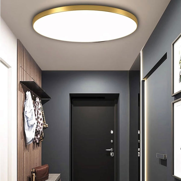 Led Flush Ceiling Light, 3 Light Colors Changeable, Gold, 27cm, Round