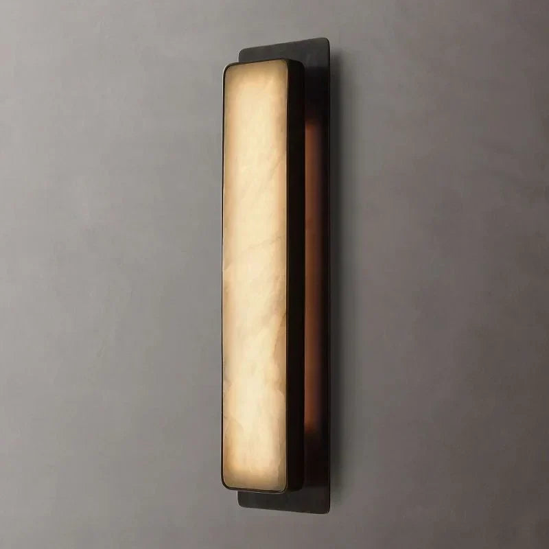 Black Mont Stone & Stainless Steel Wall Sconce | CLOTP01B
