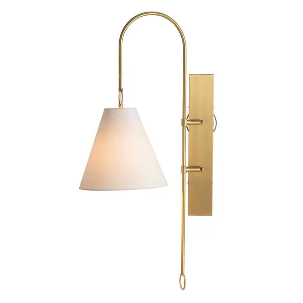 Ildvuvyi Modern Brass Fabric Wall Lamp