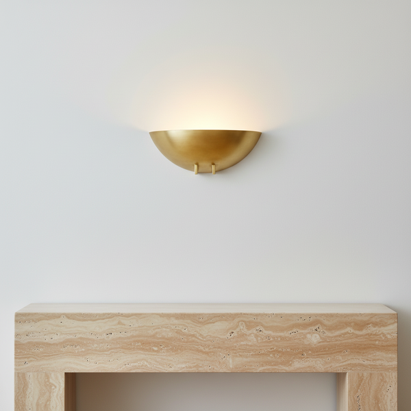Brass Bowl Wall Sconce | Uplight | CLHBY90
