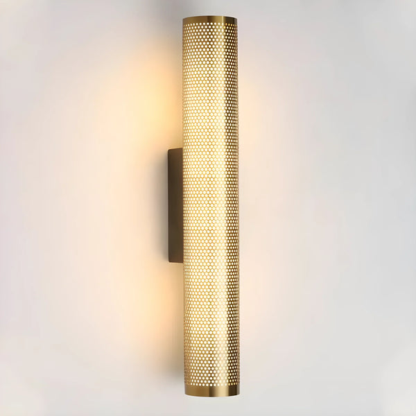 Slim Brass Cylinder Wall Sconce | CLVBC040