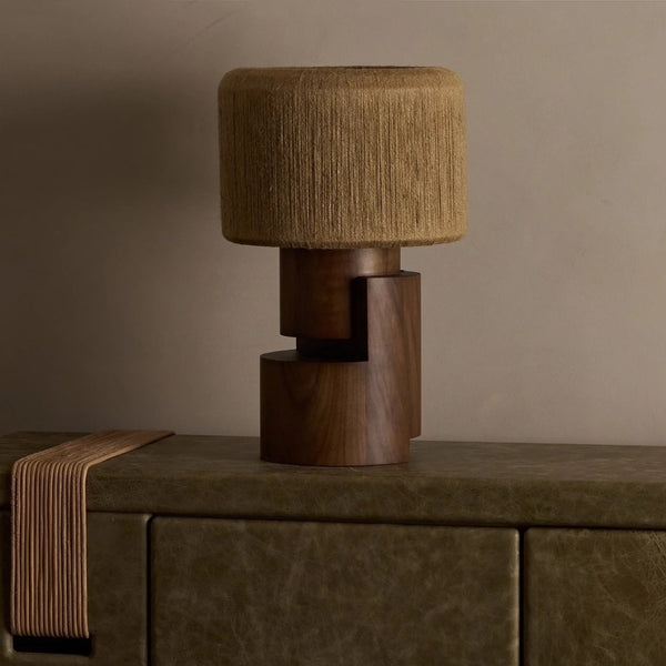 Walnut Table Lamp | Natural Fibre | CLWA356RT