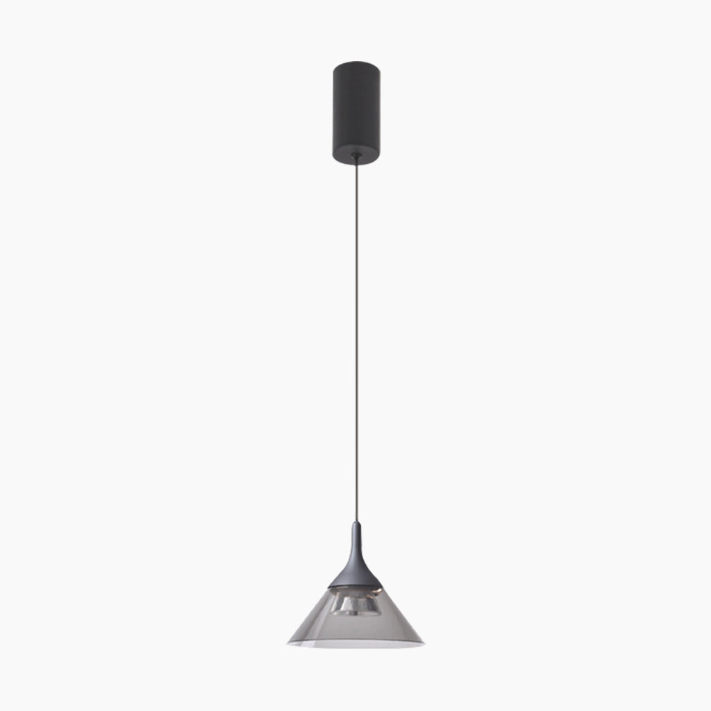 Pendant Lighting Fixture Hanging Modern Minimalist Cone, Aluminium & Acrylic