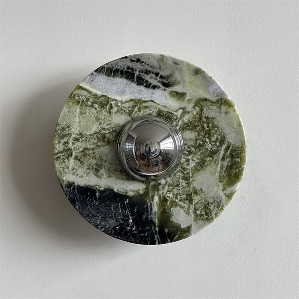 Evvarel Green Marble Sconce Wall Lamp