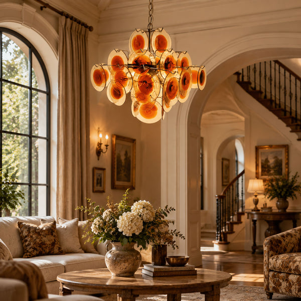 Vintage Murano-Style Glass Chandelier