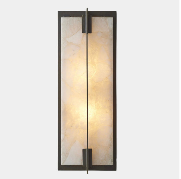 Quarzo Wall Sconce | Quartz & Black | CLQR024WS