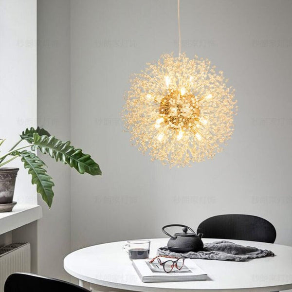Crystal Dandelion Chandelier LED for Modern Dining Room
