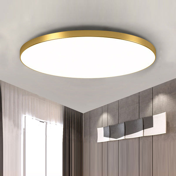 Led Flush Ceiling Light, 3 Light Colors Changeable, Gold, 27cm, Round