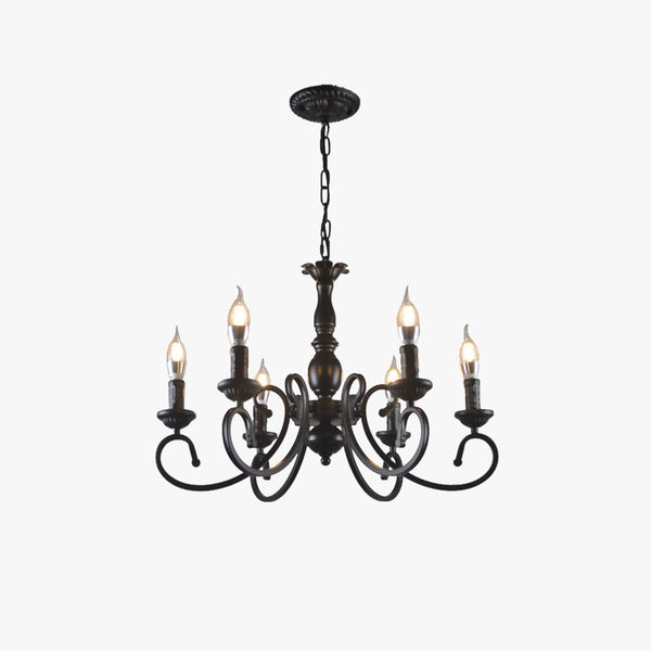 Silva Creative Retro Candle Chandelier Bedroom