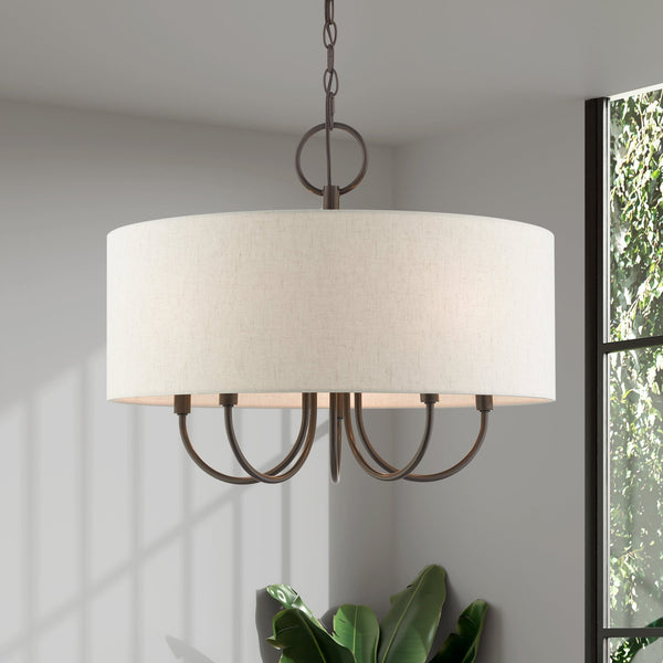 Ovyneth Classic Vintage Drum Fabric Chandelier