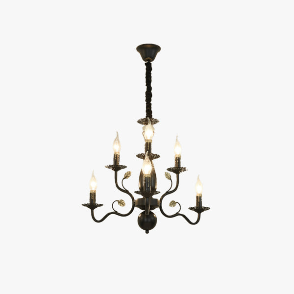 Silva Rustic Glass Chandelier Living Room Bedroom