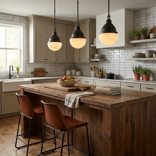 Acorn Alabaster Pendant Lamp