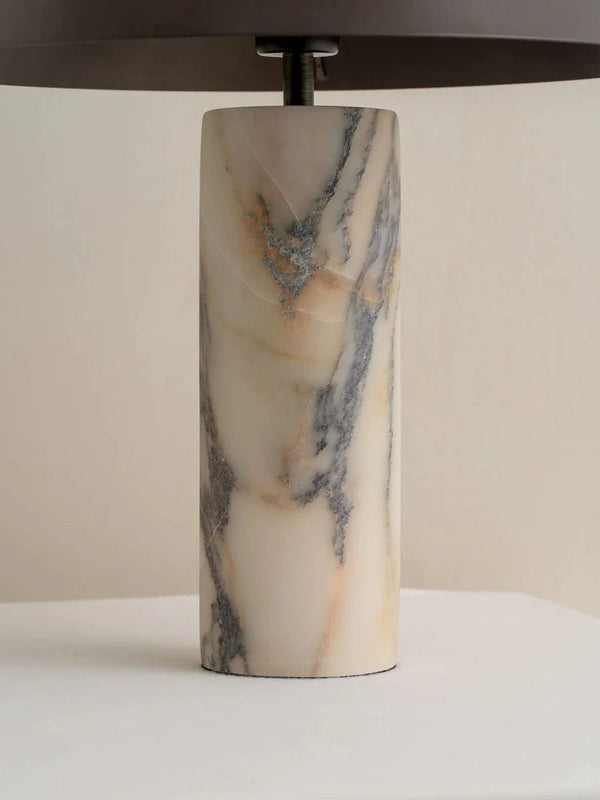 Marble Grey Column Table Lamp | CLBULS03