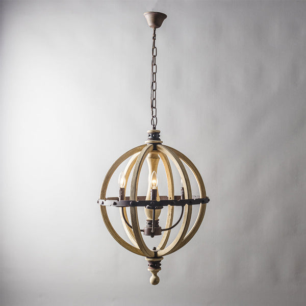 Ozorel Vintage Industrial Wood Pendant Lamp