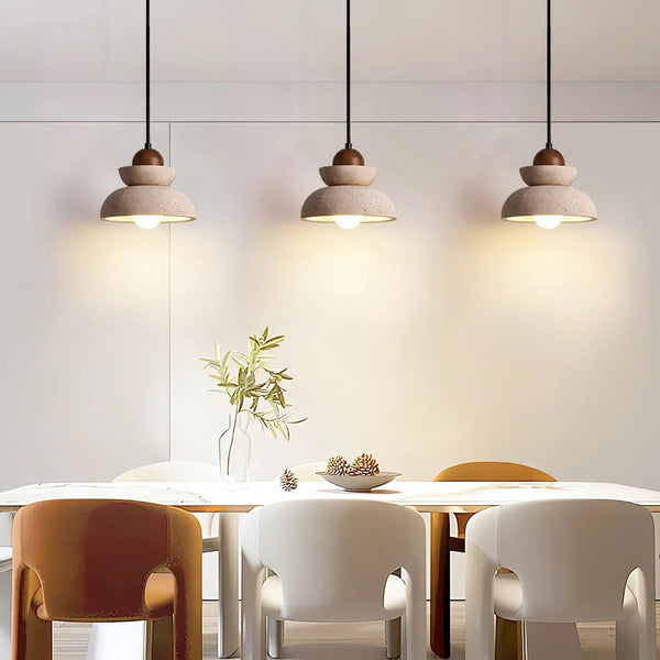 Travertine Zenith Tier Pendant Lamp