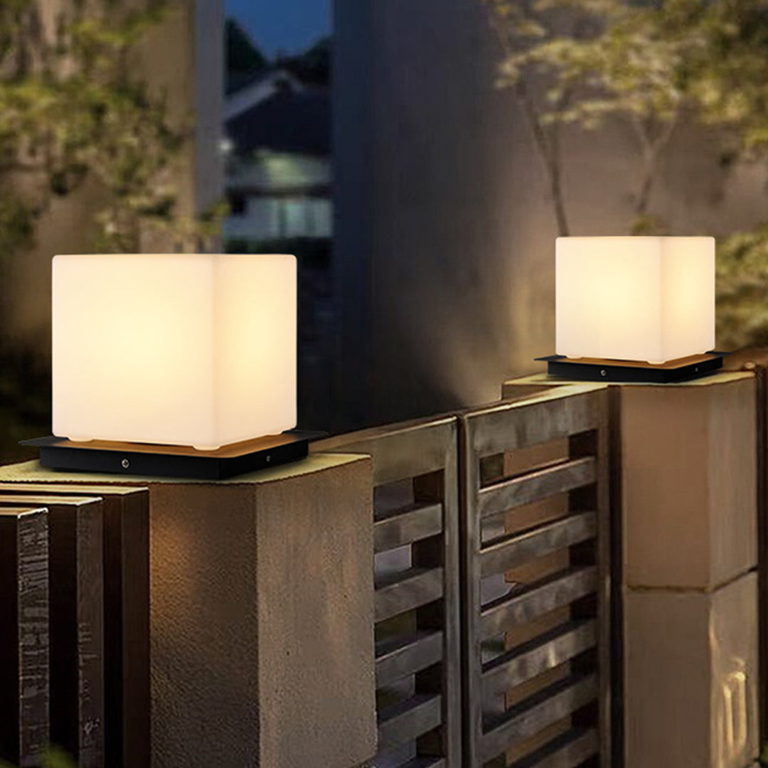 Feranena Lampshade Modern Steel Outdoor Pillar Lights