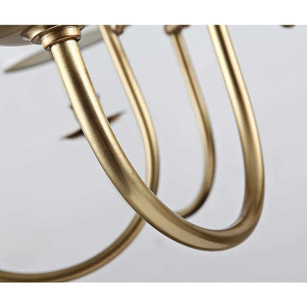 Vilorira Vintage Brass Fabric Chandelier