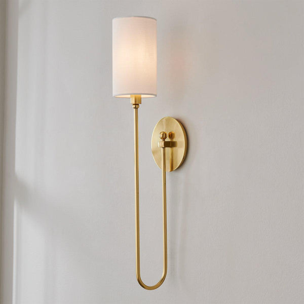 Syvineth Brass Fabric Wall Lamp