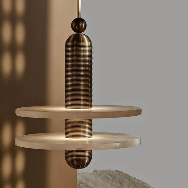 The Volto Totem | Solid Brass & Spanish Alabaster | CLVTO