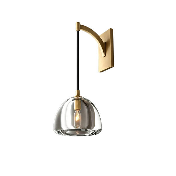 Hemispherical Brass Wall Lamp