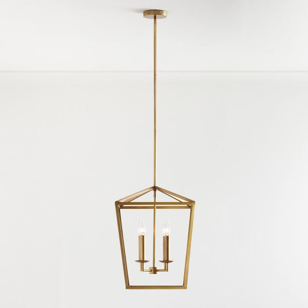 Lodge Lantern Brass Pendant Light