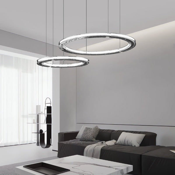 Lunara Dual-Ring Crystal Chandelier