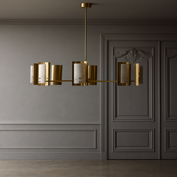 Spanish Alabaster Round Chandelier | CLDVY73