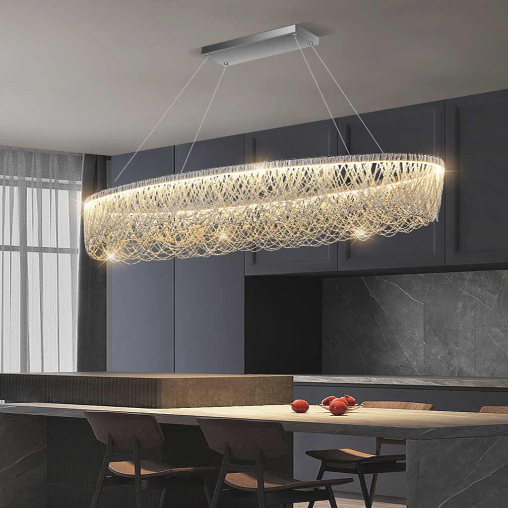 Chandelier Luxury Elegant Aluminum Chain Tassel, Silver