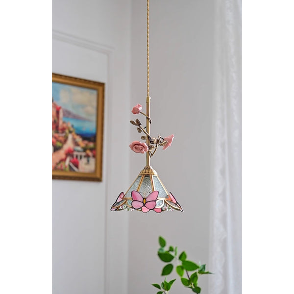 Ilsoris Rose Glass Ceramic Pendant Lamp