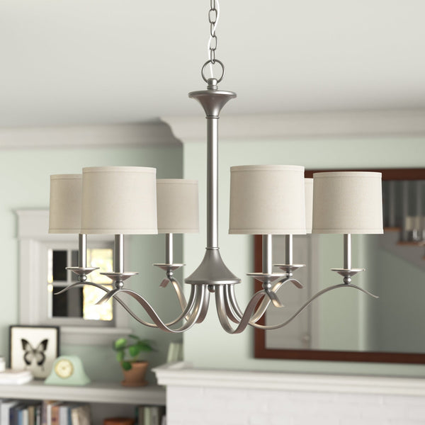 Vatnuvys Traditional Brass Fabric Chandelier