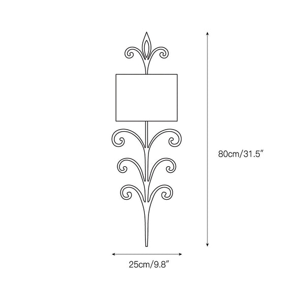 Pulse Unique Brass Fabric Wall Lamp