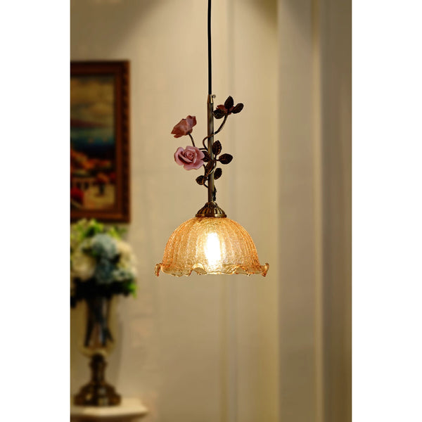Ilsoris Rose Glass Ceramic Pendant Lamp