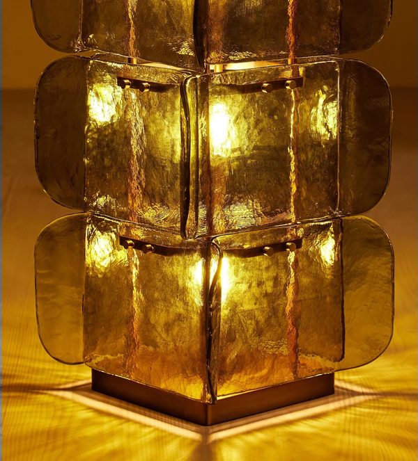 Hand-Blown Green Glass Floor Lamp | CLSP255A
