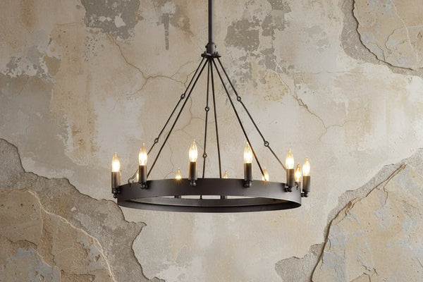 Candelabra Ring Chandelier | Black | CLGHTSD97