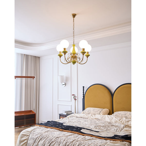 Evsolia Nordic Art Onyx Glass Chandelier