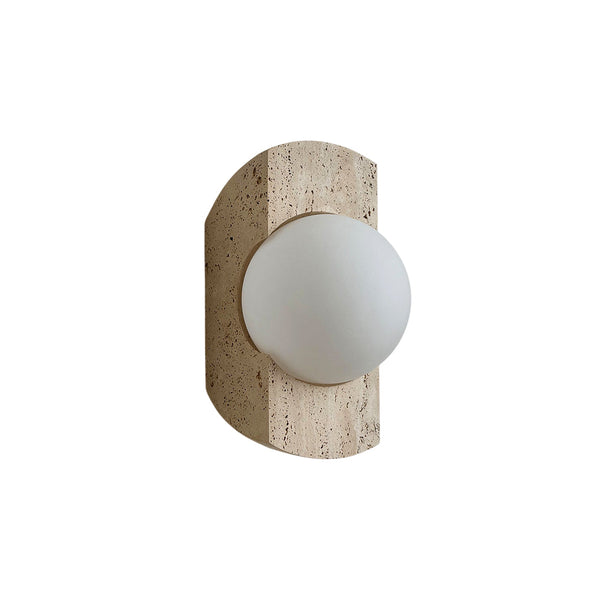 Umaris Travertine Glass Wall Lamp