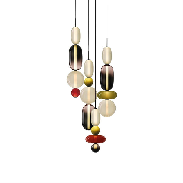 Cunorara Art Stained Glass Chandelier