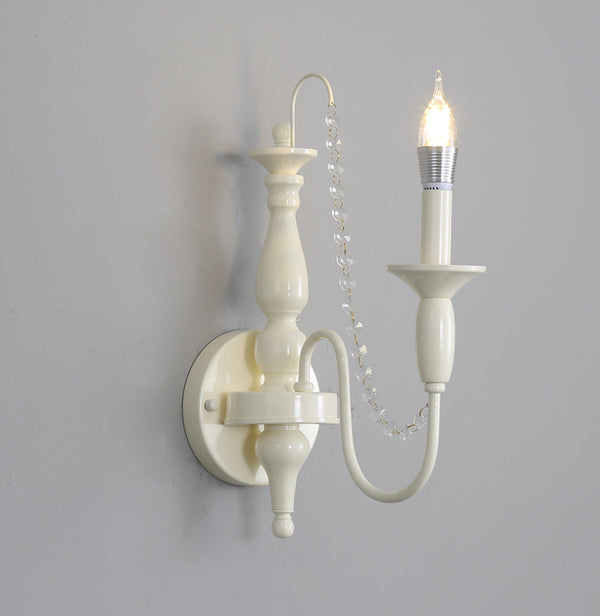 Jarnbruvys Traditional Candle Crystal Wall Lamp