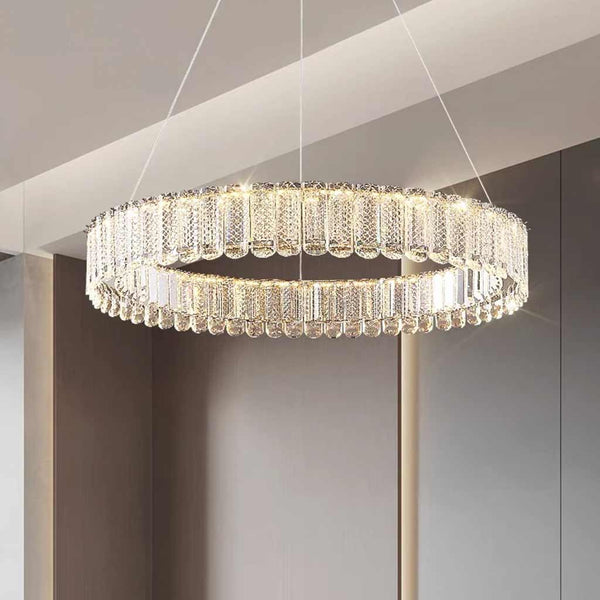 Chandelier Luxury Round / Oval Ring Crystal LED