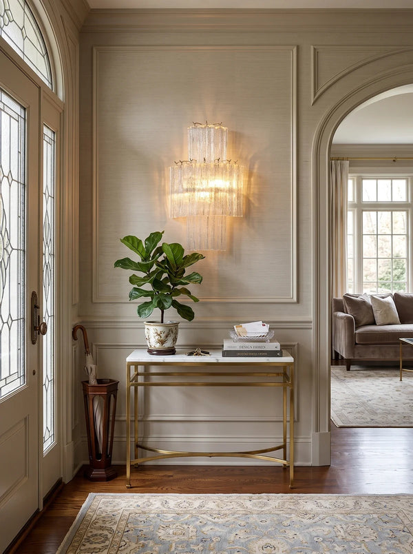 Solene Tiered Glass Tube Wall Sconce