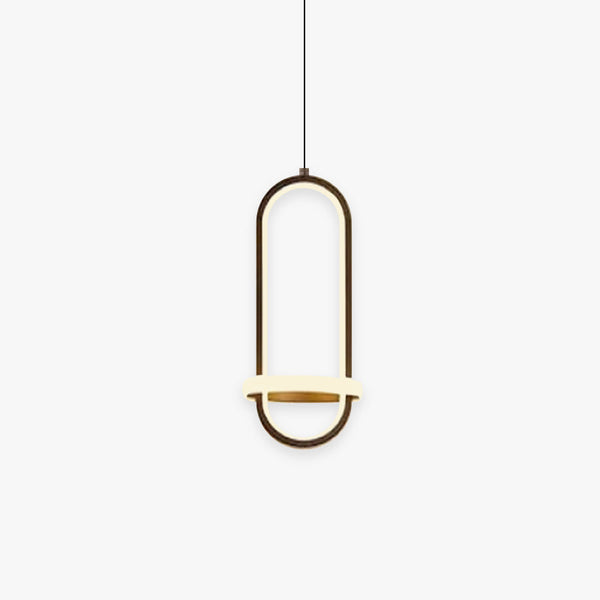 Modern Ellipse Pendant Light Metal Dimmable for Bedside