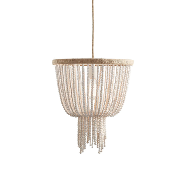 Himinuvyi Modern Beaded Wooden Rope Chandelier